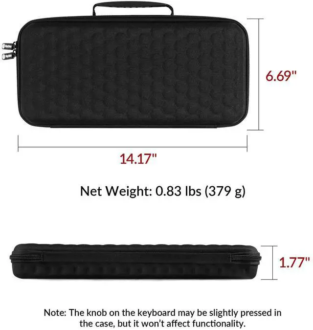 Alt view image 4 of 6 - Carrying Case for K3 / K3 Pro / K3 Max / S1 Black EVA Hard Shell Canvas Bag with Comfortable Handle for Travel & Storage