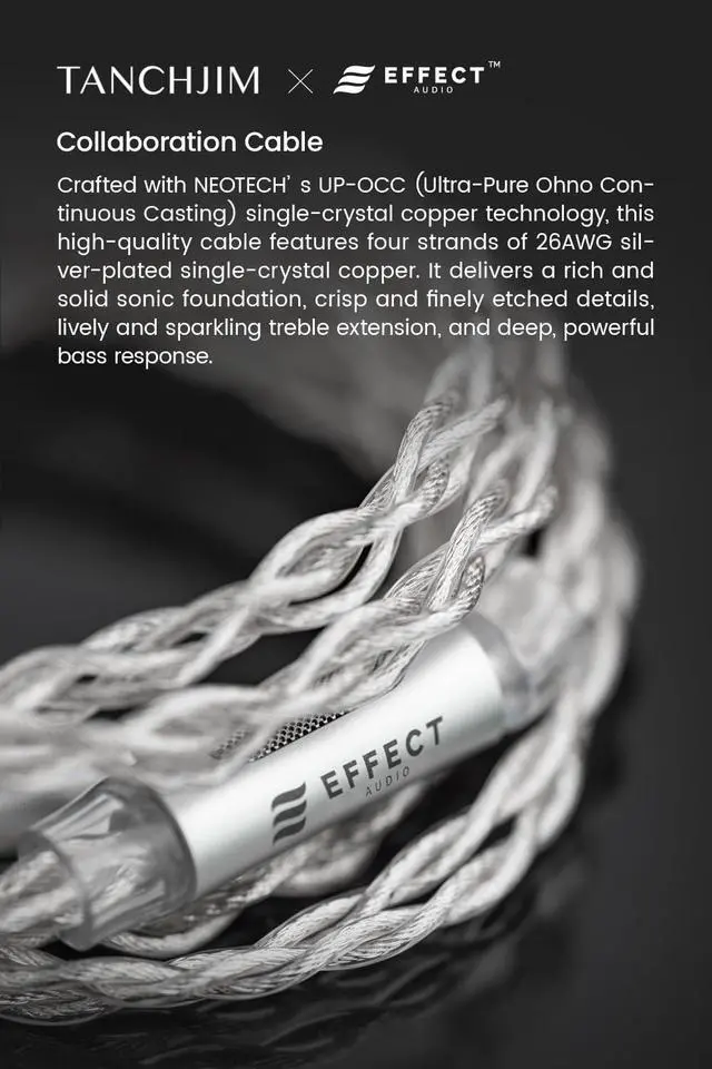 Alt view image 2 of 6 - xEffect Audio Force 2DD Audiophile Single-Crystal Copper Wired IEM | EFFECT AUDIO Co-Developed Cable, Open-Back Cavity, Patented Air Release Vent, Lightweight, 3.5/4.4mm/Type C, Support APP