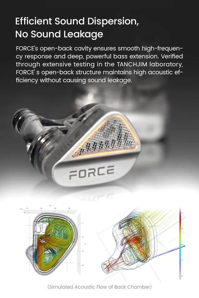 Alt view image 4 of 6 - xEffect Audio Force 2DD Audiophile Single-Crystal Copper Wired IEM | EFFECT AUDIO Co-Developed Cable, Open-Back Cavity, Patented Air Release Vent, Lightweight, 3.5/4.4mm/Type C, Support APP