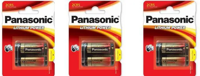 Main image of 3 2CR5 6-Volt Photo Lithium Cylinder Batteries 2CR5M