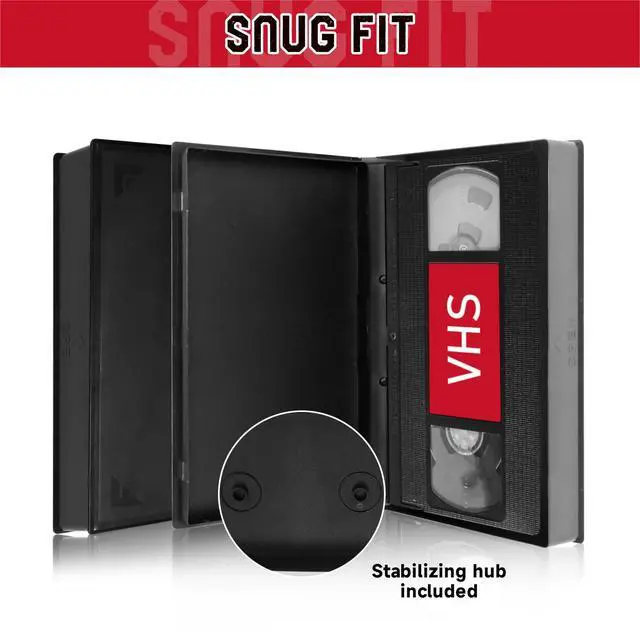 Alt view image 3 of 5 - Standard Black VHS Cases, VHS Album Case with Outer Clear Sleeve (20 Pack)