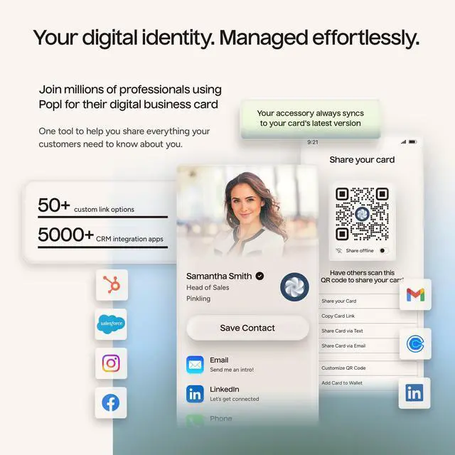 Alt view image 4 of 6 - Authentic Patented Bracelet (Avoid Fake Knockoffs) - Smart NFC Networking Card - Simply Tap to Exchange Contact Info, Capture Leads, & Manage Contacts (Black Rope Style)
