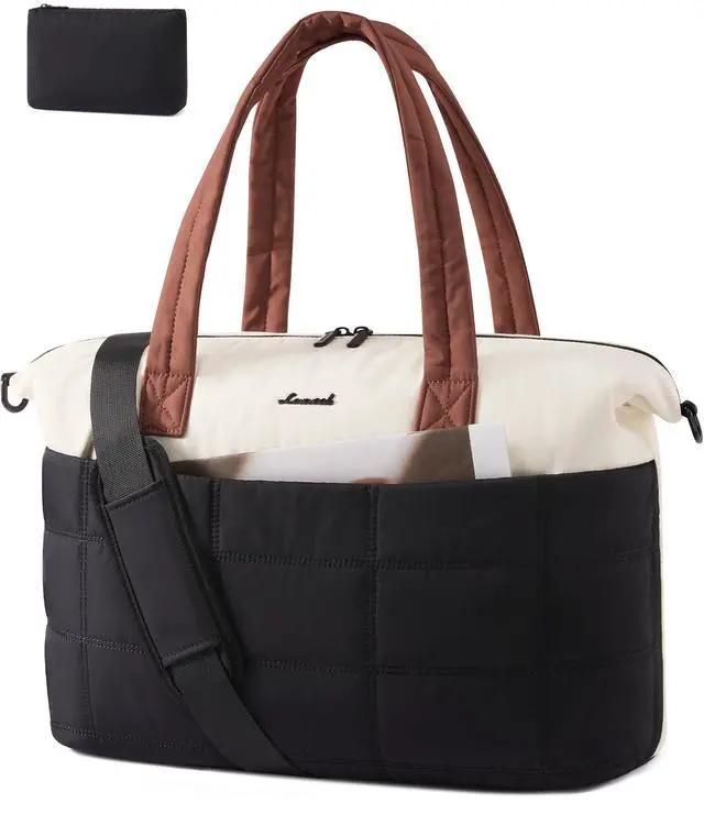 Main image of Gym Bag for Women & Men with Wet Pocket,36L Puffer Laptop Work Bags for Women with Computer Compartment,Waterproof Teacher Tote Bags Workout Weekender Carry on Travel Bag,Large Purse Handbags