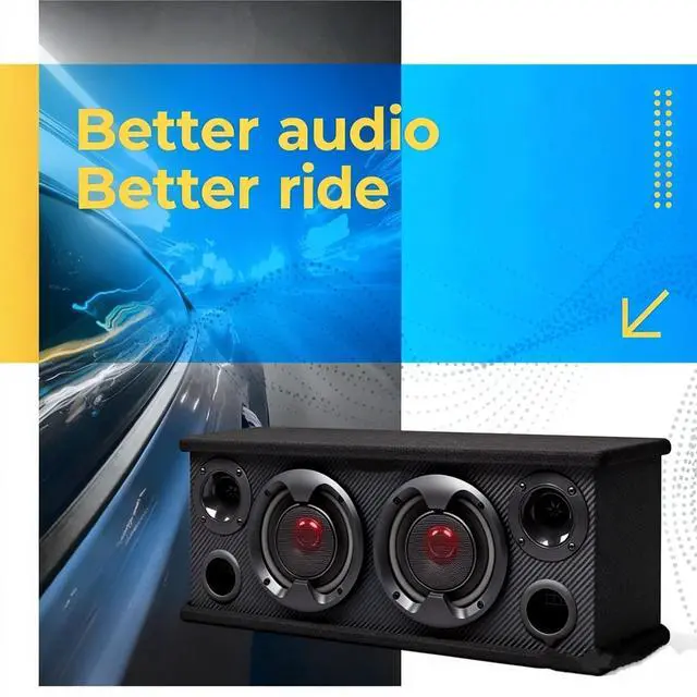 Alt view image 4 of 6 - Subwoofer Enclosure,Car Speaker,Workshop Cabinet Speakers 6.5"Tweeters | Speaker System Full Range,400W Max,4 Ohm,Wide Frequency Response,Enhanced Bass,Coaxial,Car Stereo System