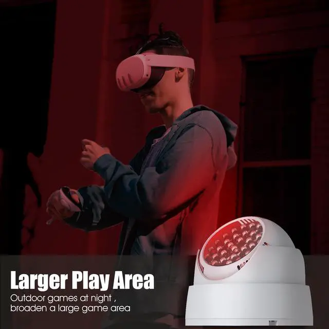 Alt view image 6 of 6 - Ir Illuminator Infrared Light Compatible for Quest 3, Quest, Quest 2, PSVR2, Enhance Hand Tracking Immersive No-Light Disturbance Increase Tracking Sensitivity with Power Adapter - Black