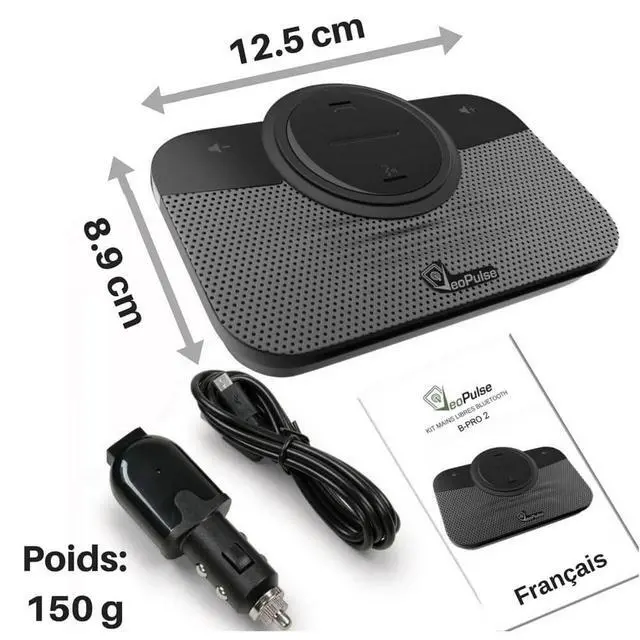 Alt view image 6 of 6 - Car Speakerphone B-PRO 2 Hands-Free kit, 6W Hi-Fi Speakers, with Bluetooth Automatic multipoint Cellphone Connection
