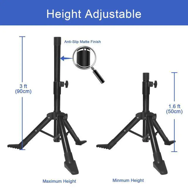Alt view image 3 of 6 - Starlink Gen 3 Tripod Stand, Adjustable Heavy-Duty Mount | Supports Gen 3/V4 and Standard Kickstand Dish, Height Adjustable from 2 to 4.5 Feet, Comes with Slide-In Pipe Adapter