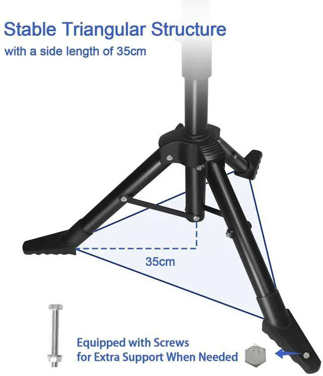 Alt view image 4 of 6 - Starlink Gen 3 Tripod Stand, Adjustable Heavy-Duty Mount | Supports Gen 3/V4 and Standard Kickstand Dish, Height Adjustable from 2 to 4.5 Feet, Comes with Slide-In Pipe Adapter