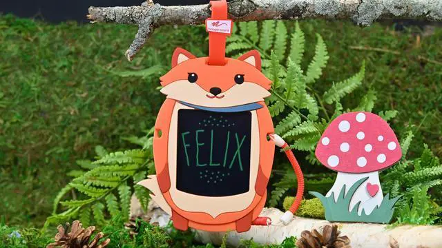 Alt view image 6 of 6 - Sketch Pals Fox 4 LCD Writing Tablet for Kids Reusable Mess-Free Drawing Pad with Tethered Stylus Clip-On Travel Doodle Board Toy Ages 3+