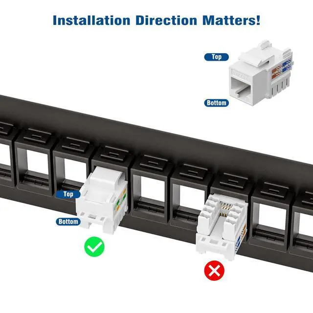 Alt view image 3 of 6 - Blank 12-Port Keystone Patch Panel with 89D Wall Mount Bracket | Cat6 RJ45 Patch Panel, Versatile VerticalHorizontal Installation, Includes 6 Blank Keystone Inserts for Custom Configurations
