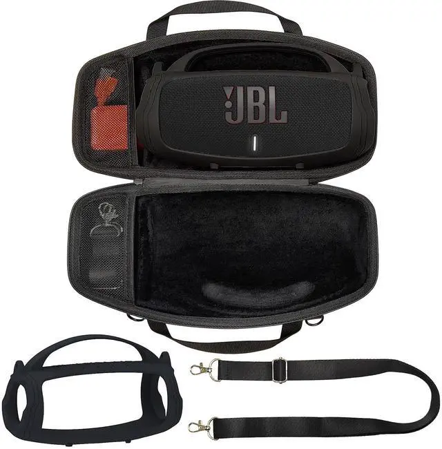 Alt view image 3 of 6 - Silicone Cover and Hard Case for JBL Charge 4 / Charge 5 Speaker | Protective Cases for Charge 5/4 Bluetooth Speaker Accessories, NOT for Wi-Fi Version (Black)