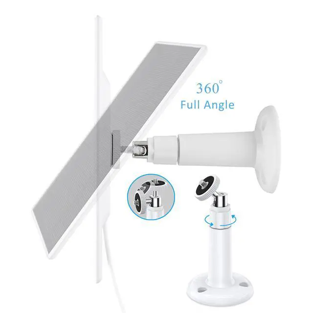 Alt view image 5 of 6 - 4W Solar Panel for Ring Outdoor Cameras,1Pack Solar Panel Compatible with All New Stick Up Outdoor Cam Battery,Spotlight Cam Plus/Pro Battery,with USB-C to Barrel Plug Adapter