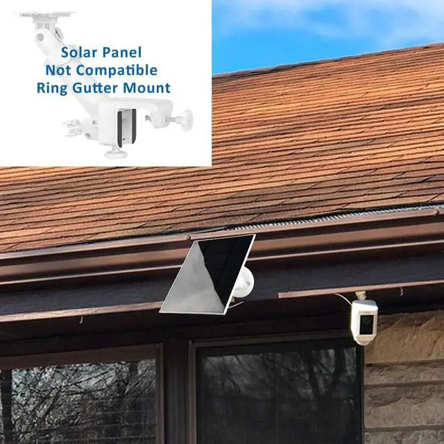 Alt view image 6 of 6 - 4W Solar Panel for Ring Outdoor Cameras,1Pack Solar Panel Compatible with All New Stick Up Outdoor Cam Battery,Spotlight Cam Plus/Pro Battery,with USB-C to Barrel Plug Adapter