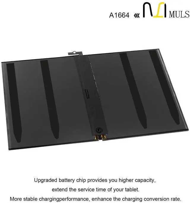 Alt view image 3 of 6 - A1664 Tablet Battery for iPad Pro 9.7'' (2016, Wi-Fi/Cellular) A1673 | A1674 A1675 020-00823 MLMW2LL/A MLN02LL/A MLMN2LL/A MLMV2LL/A MLMY2LL/A MLMQ2LL/A MLMX2LL/A MLN12LL/A MM172LL/A MM192LL/A
