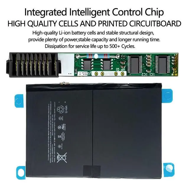 Alt view image 4 of 5 - A1484 A1474 Battery Compatible with iPad Air 1 iPad 5th 7th 8th 9th 5 7 8 9 A1474 A1475 A1476 A1822 A1823 A1893 A1954 A2197 A2198 A2200 A2270 A2428 A2429 A2430 with Installation Tools