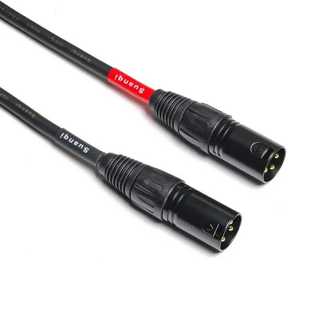 Alt view image 4 of 5 - 1/4 Inch TRS to XLR Male 6.35mm Balanced Signal Interconnect Microphone Cable Quarter inch to 3pin XLR Patch Cable 2Pack 8 inches