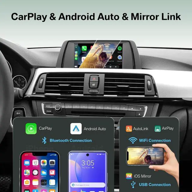 Alt view image 4 of 6 - Wireless CarPlay & Android Auto Adapter for BMW NBT System | Upgrade for BMW 1 2 3 4 5 6 7 X1 X3 X4 X5 X6 Series (20122016),Support Bluetooth,MirrorLink,OEM Controls,Rear Camera