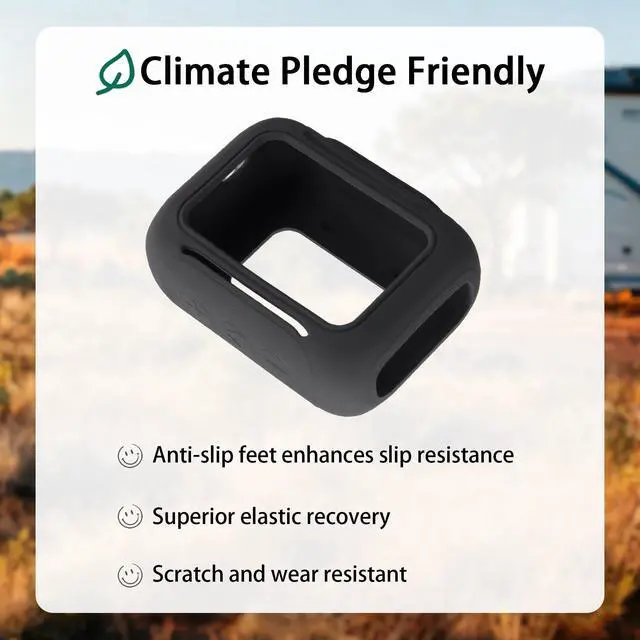 Alt view image 6 of 6 - for JBL Go 5 Waterproof Bluetooth Speaker Silicone Cover, Black | Snug Fit, Portable Carabiner Clip, Shock Absorption, Drop Protection, Travel Lightweight Design, Protective Skin Case