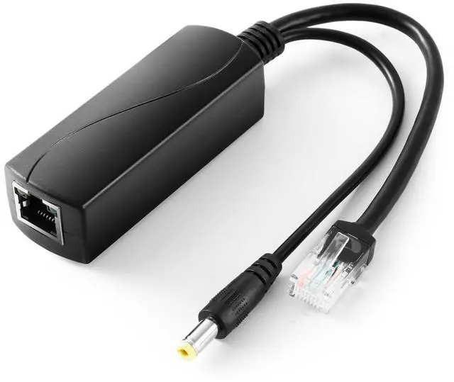 Main image of Gigabit PoE Splitter 12V 2A Output with IEEE 802.3af/at Standard Compliant 10,100,1000Mbps Power Over Ethernet Splitter Adapter for Security Camera CCTV Surveillance 5.5x2.1mm DC Plug Cable(PS5712TG)