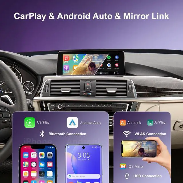 Alt view image 4 of 6 - Wireless Carplay MMI Retrofit Kit Adapter for BMW EVO ID5/ID6 System | Fits 1/2/3/4/5/6/7/X1/X3/X4/X5/X6 2016-2020, Compatible with Carplay, Mirrorlink, Reverse Camera, Navigation