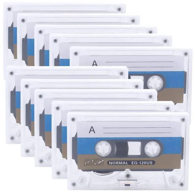 Main image of 10Pcs Blank Cassette Tape 60 Mins Blank Tape Magnetic Audio Tape Recording Player for Speech Music Recording Standard Cassette