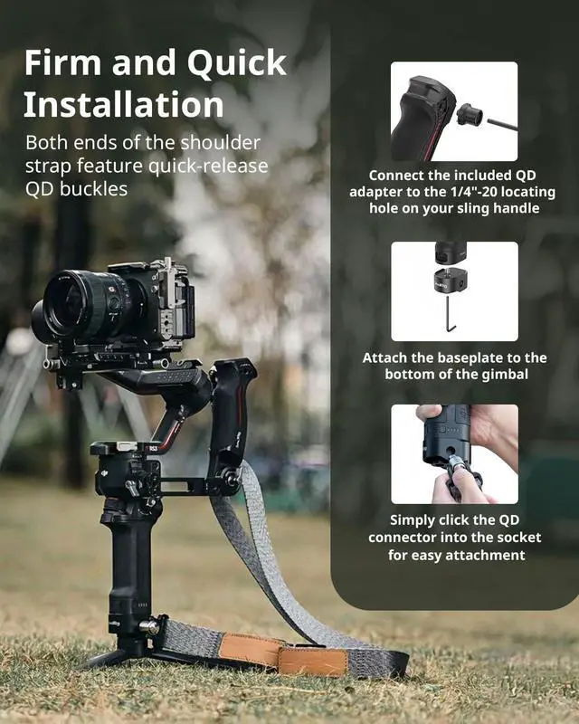 Alt view image 4 of 6 - Quick Release Plate for Arca Swiss, with 1/4"-20 & 3/8"-16 Screw | for DJI RS 5, RS4 Pro, RS4, RS3 Pro, RS3, RS2