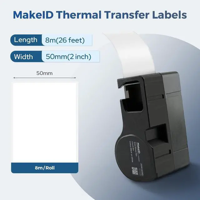 Alt view image 5 of 6 - D50 All-Weather PET Label Cartridge for Indoor/Outdoor Component and Equipment Labeling, Safety Identification, Asset Tracking, Electrical Labeling - for D50 Label Printer