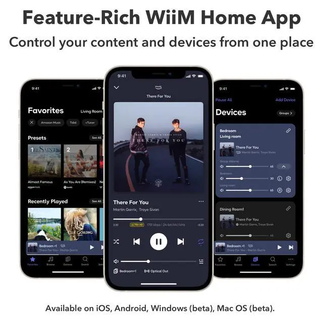 Alt view image 4 of 6 - A10 MKII Wireless Multiroom Speaker, WiiM Edition | High Fidelity, Bluetooth, WiFi | Compatible with AirPlay 2, Google Cast, Siri, WiiM Home App, Stream Spotify, Tidal & More, Dark Gray