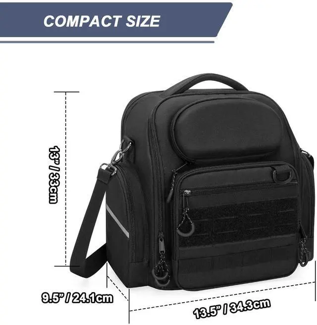 Alt view image 6 of 6 - Pilot Headset Bag, Aviation Headset Pilot Bag for Secure Storage | Flight Bag for Aviation Headset, Padded Sleeve for Kneeboard, iPad and More, Three Ways to Carry, Patch Area, Bag Only