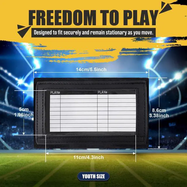 Alt view image 4 of 6 - Football Play Wristband for Adult and Youth 6/12/20 Pack | Football Quarterback Play Wristbands for Adult and Youth 6/12/20 Pack - Softball Wristbands for Signs for All Sports with 3
