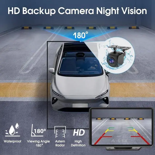 Alt view image 5 of 6 - 2026 Enhanced Carplay Screen for Car - 7" HD Portable Carplay & Android Auto with Bluetooth, HD Backup Camera, GPS Navigation, Siri, FM Radio, AUX, and Mirror Link Compatible with All Vehicles