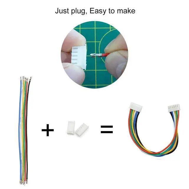 Alt view image 3 of 6 - XH 2.54mm Connector Kit with pre-Crimped Cable Wire 2/3/4/5/6/7/8/9/10 Pin Housing JST Adapter Cable Compatible with JST-XH Connector