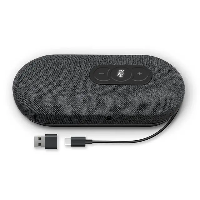 Main image of USB Speakerphone, Conference Computer Speakers with Microphone for Home Office Calls, 360 Degree Enhanced Voice Pickup, Noise Reduction, Echo Cancellation, Compatible with Zoom, Teams, Skype