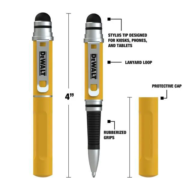 Alt view image 2 of 6 - Heavy Duty 3-in-1 Mini Stylus Pocket Pen, Tablet Pens for iPad, EDC | Touch Screen Pen, Ballpoint w/Touchscreen Tip, Keypad Tip, Compatible iPhone Stylus Pen, Extra Ink Cartridge