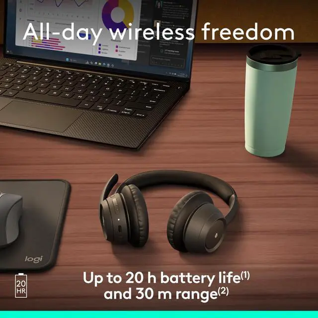 Alt view image 5 of 6 - Zone 305 for Business Wireless Bluetooth Headset- Native Bluetooth | Native Bluetooth, for Microsoft Teams, compatible with Windows, Mac, Chrome, Linux, iOS, iPadOS, Android
