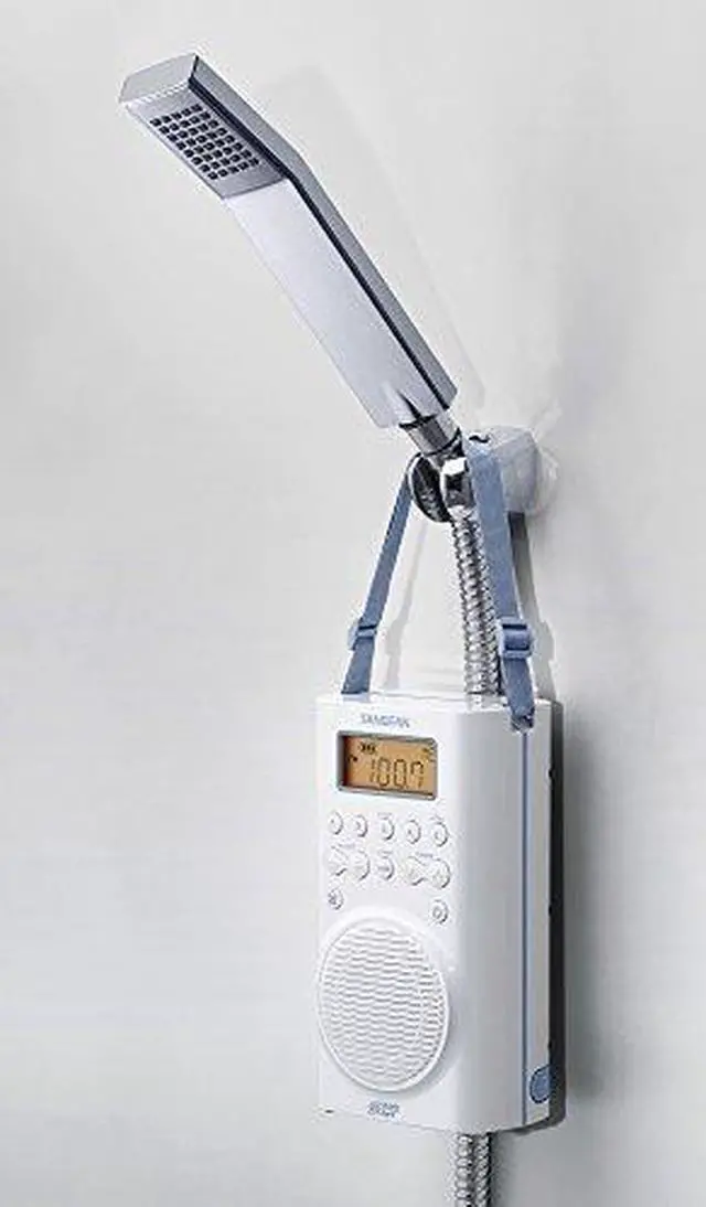 Alt view image 6 of 6 - H205 Shower Radio AM/FM Waterproof, Weather Alert, Digital Tuning, White