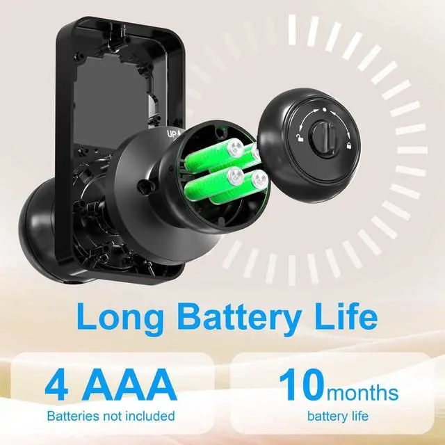 Alt view image 5 of 6 - Smart Door Lock Knob Fingerprint Keypad Keyless Entry Lock for Front Door | Touchscreen Keypad, Electronic Digital Code for Front Door, App Remote Control, Easy Installation