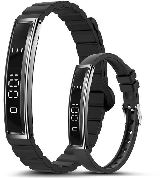 Main image of Smart Bracelet for Women & Men, Health Activity & Fitness Tracker | Sleep Tracking, 24/7 Heart Rate & Stress Monitor, Slim 16g Lightweight, 710 Day Battery, Free App, No Subscription, 2 Bands