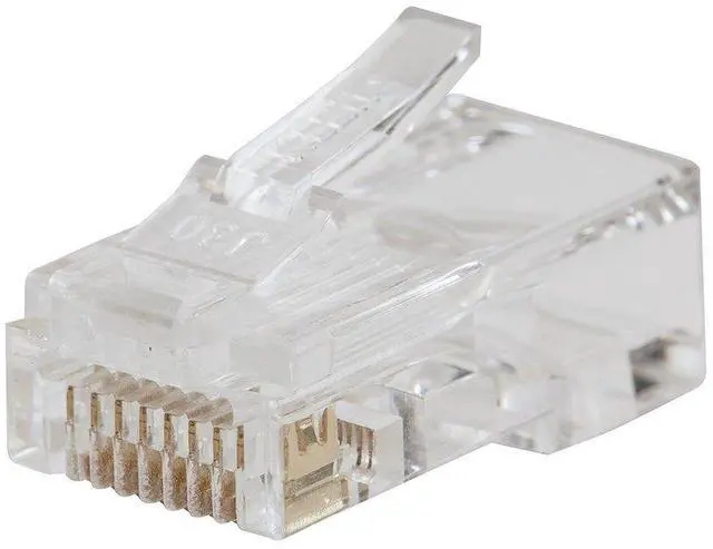 Main image of VDV826-703 Pass-Thru Modular Data Plug, RJ45 CAT6, Gold Plated, Pass Through Connectors 50-Pack