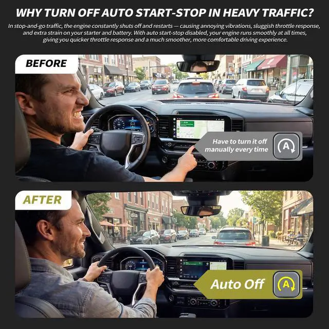 Alt view image 3 of 6 - Auto Start Stop Eliminator for Ford F150 2015 2016 2017 2018 2019 2020 Turn Off Idle Engine Stop Start System Disabler Easy Install OBD Connect Plug Play Accessories