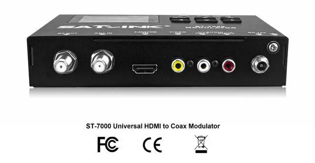 Alt view image 5 of 6 - ST-7000 HDMI to RF Digital Modulator/Encoder Delivers 1080p HDMI Video to TVs as HD ATSC or QAM (J.83B) Channel via Coax Network