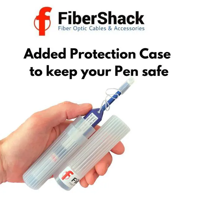Alt view image 2 of 6 - 1.25mm LC Fiber Cleaner Pen. 800+ Single Click Fiber Cleaner. LCUPC Optical Connector & Endface Cleaning Pen comes with Damage Protection Case & Dust Caps