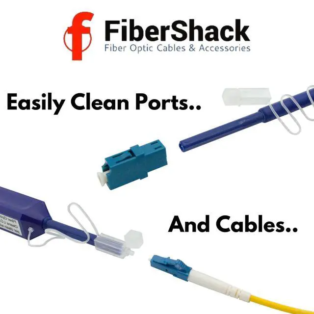 Alt view image 6 of 6 - 1.25mm LC Fiber Cleaner Pen. 800+ Single Click Fiber Cleaner. LCUPC Optical Connector & Endface Cleaning Pen comes with Damage Protection Case & Dust Caps