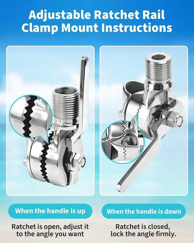 Alt view image 5 of 6 - Boat Mount for Starlink Mini, Marine-Grade 316 Stainless Steel Adjustable Rail Mount for Starlink Mini Antenna Perfect for Boats, Yachts, Sailboats, Trawlers & RVs