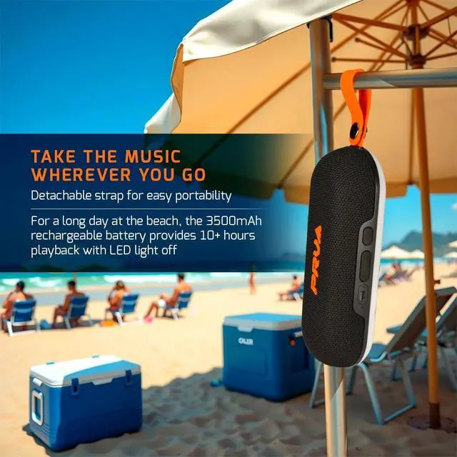 Alt view image 3 of 6 - Loud Portable Bluetooth Speaker Wireless PS36 Magnet - Magnetic Waterproof Outdoor Speaker with Lights, 36W Super Bass, TWS Pairing, 10-Hour Playtime for Camping, Travel, Beach, Golf