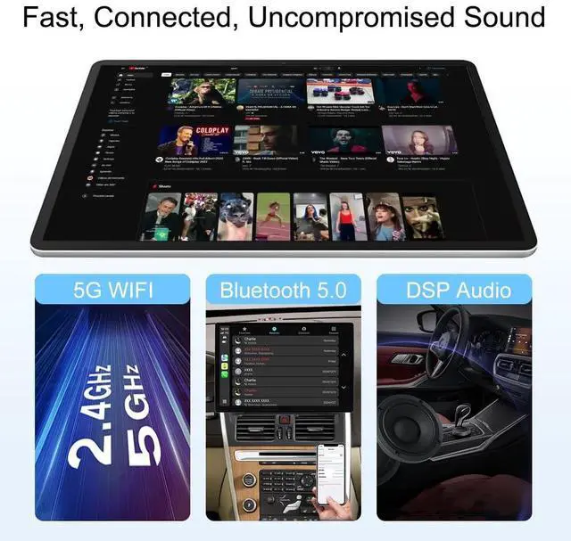 Alt view image 5 of 6 - 13.1 inches Car Stereo for Dodge Ram 1500 2500 Pickup 2013-2018 Manual AC | Android 15, 8Core 4+64GB, Wireless CarPlay Android Auto, 2K 1920x1200 Touchscreen, GPS Navigation Head Unit with Camera
