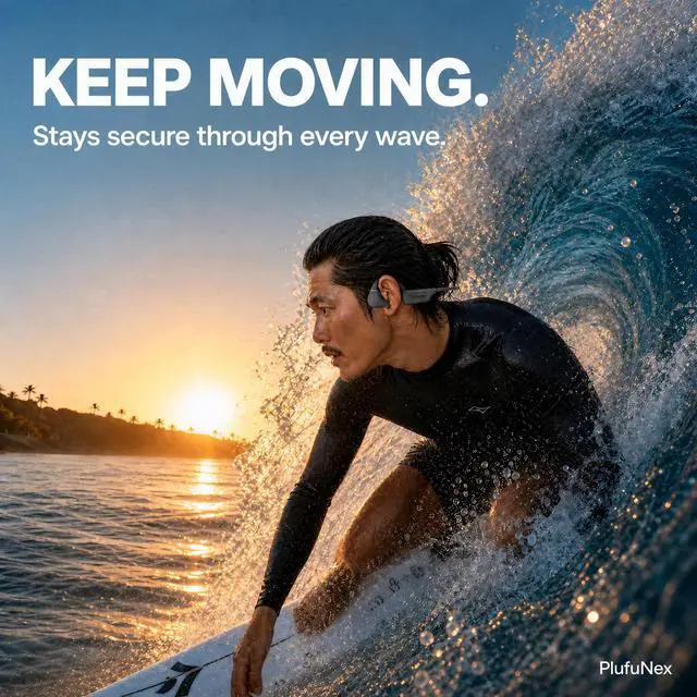 Alt view image 6 of 6 - Swim Bone Conduction Headphones, IP68 Water Resistance Headsets, Open-Ear Sports Headphone for Running, Cycling,Workouts Bluetooth 6.0, 8 GB Memory with Built-in Mic, 10H Playtime