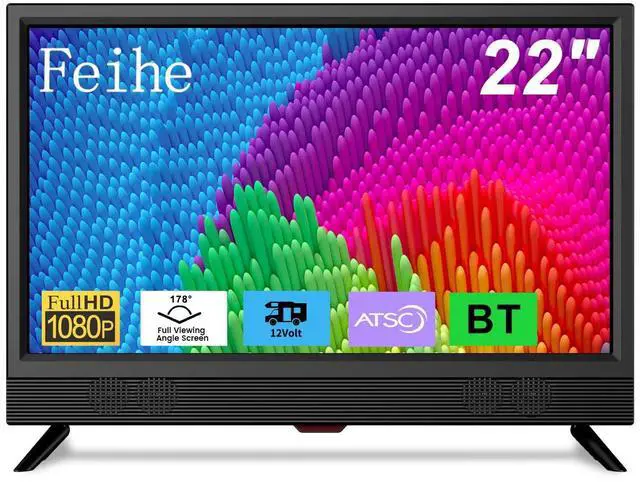 Main image of 22 Inch TV, FHD LED Flat Screen TV 1080p IPS Display w BT/ATSC Tuners/HDMI/VGA/AV/USB Suitable for Kitchen/RV/Caravan and Boat(2026 Model)