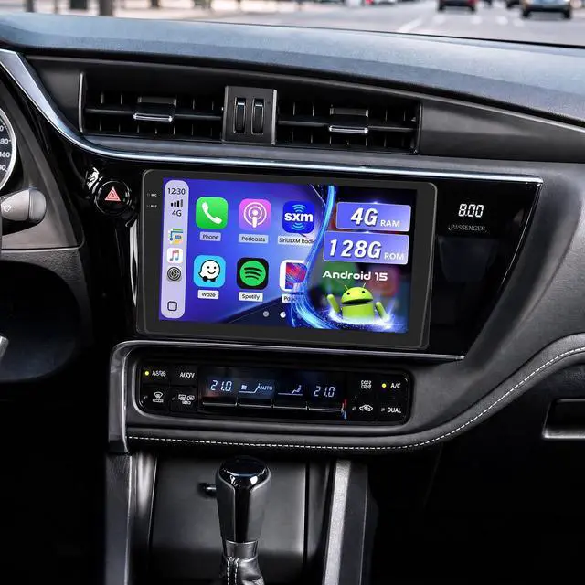 Main image of Car Radio for Toyota Corolla 2017-2019 Wireless CarPlay Android Auto | 9 Inch HD Touchscreen with 4+128G storage, Corolla Stereo with 5Ghz WiFi GPS Bluetooth FM/RDS EQ SWC Backup Camera MIC