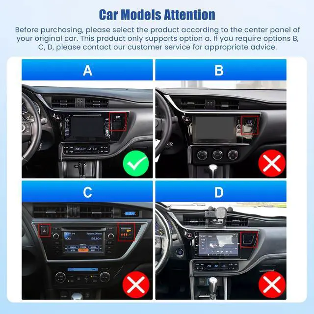Alt view image 2 of 6 - Car Radio for Toyota Corolla 2017-2019 Wireless CarPlay Android Auto | 9 Inch HD Touchscreen with 4+128G storage, Corolla Stereo with 5Ghz WiFi GPS Bluetooth FM/RDS EQ SWC Backup Camera MIC